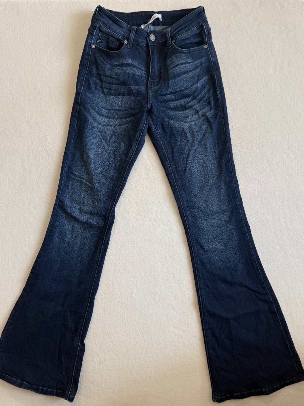 KanCan Jeans Womens Blue 24x32 Dark Wash Stretch Flares Y2K Made in USA